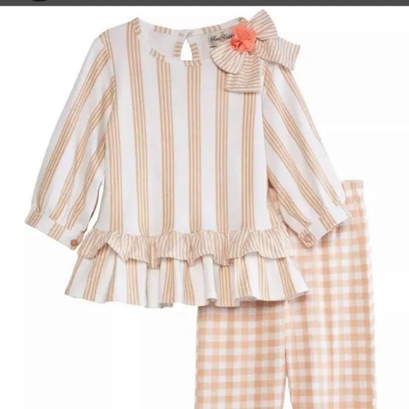 Rare Editions 2-piece set with long sleeve top & leggings.  NWT  SIZE 2T - Picture 2 of 9